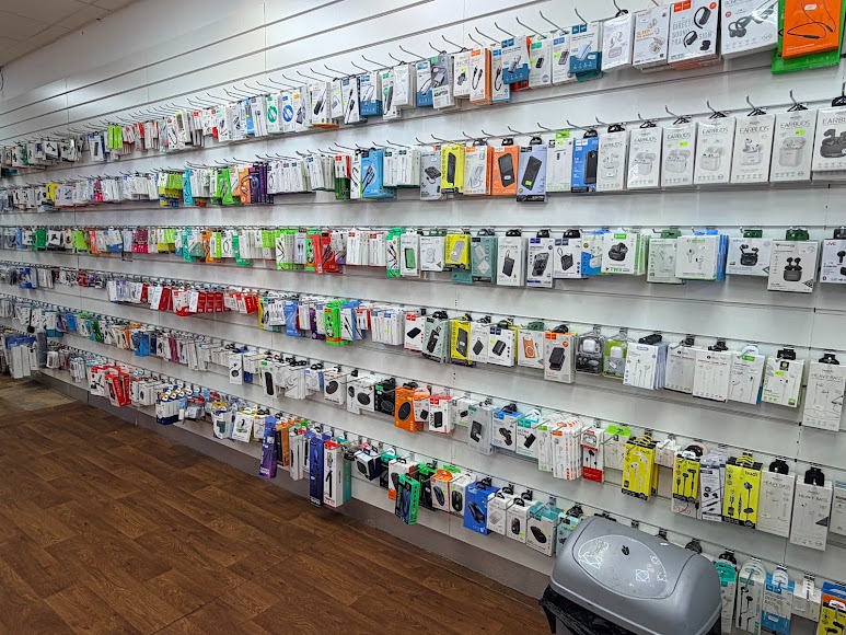 Phone repair workbench at Scott Mobile